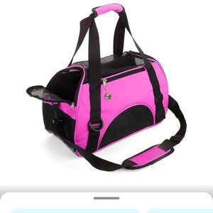 Soft side Pet travel carrier.